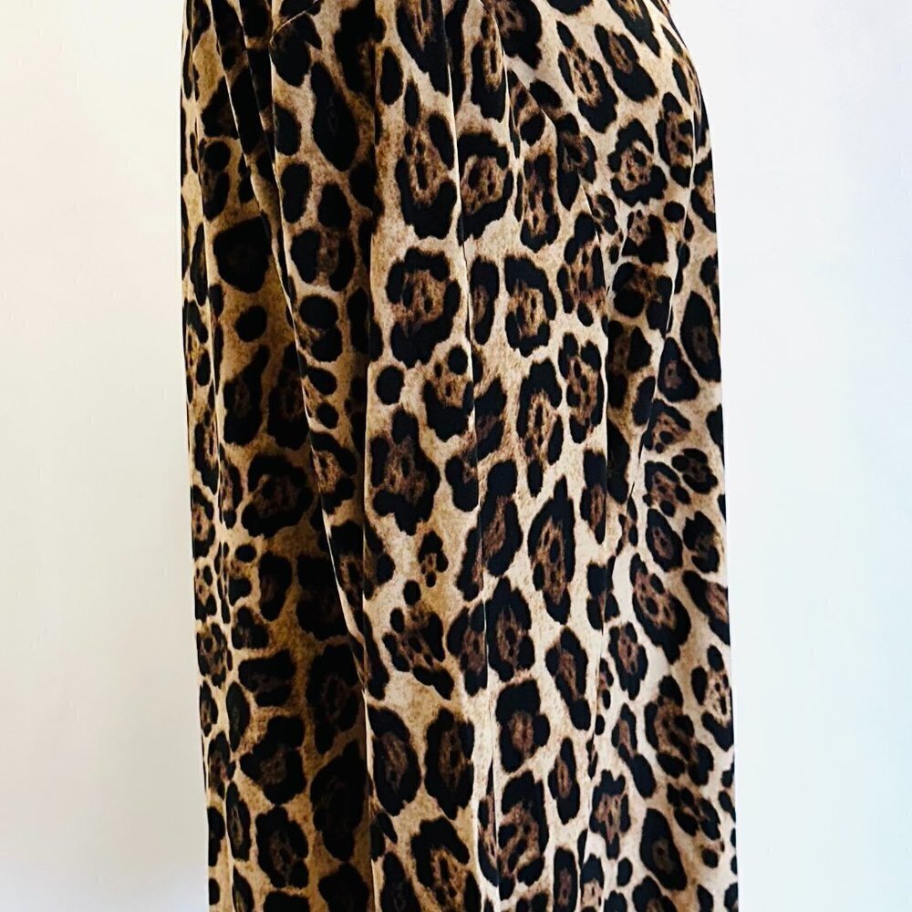 NWT INTEMPO Women Long Sleeve Leopard Print Thong Bodysuit Top Shirt Plus Sz 3X - Picture 5 of 13